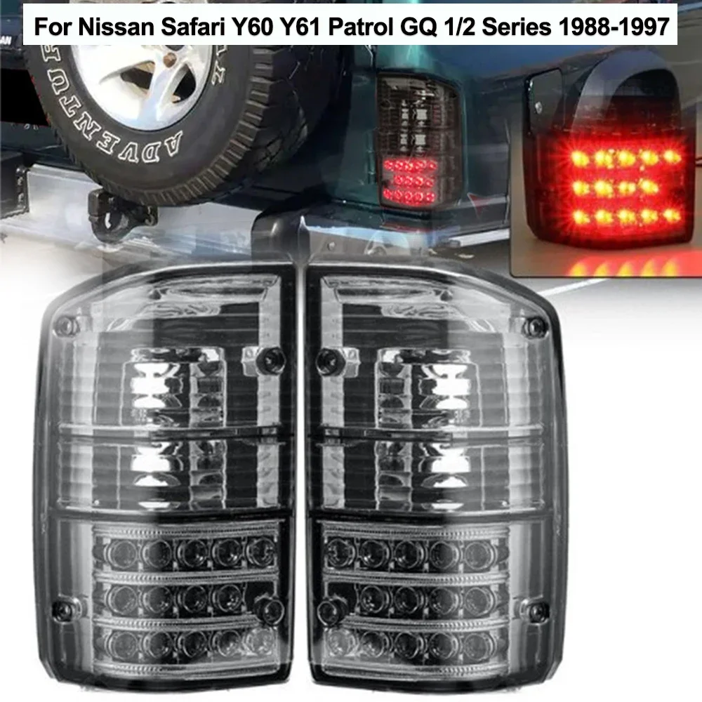 

Left & Right LED Rear Tail Light Brake Lamp For Nissan Safari IV Y60 Y61 Patrol GQ 1/2 Series 1988 89 90 91 92 93 94 95 96 97