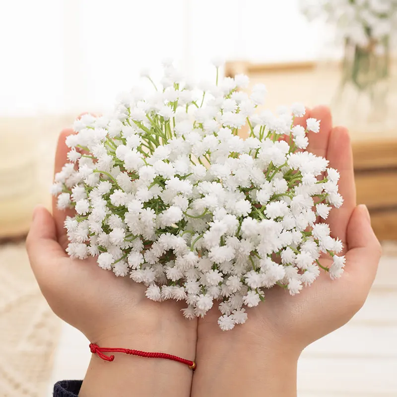 36 x White Artificial Baby's Breath Silk Flower Fake Gypsophila