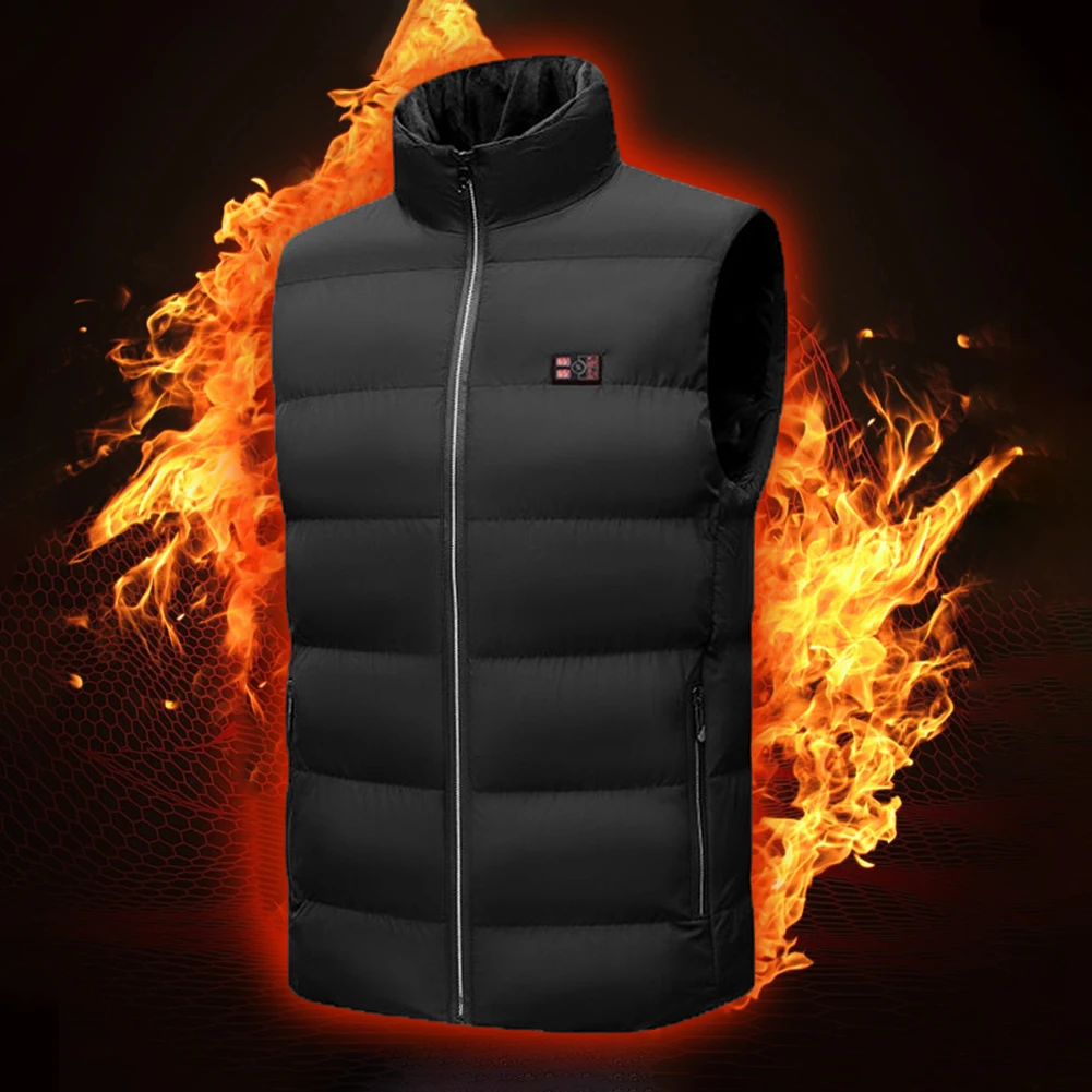 

Men Women Sportswear Heated Coat Warm Heated Vest USB Heating Jacket 18 Heated Vest Zones USB Rechargeable Electric Heating Coat