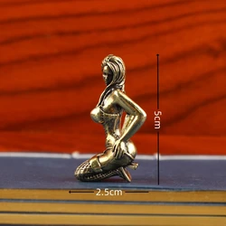 Elegant Brass Girl Statue - Premium Home Décor Ornament and Gift Item (E)