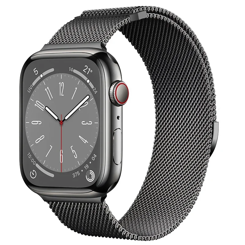 Sleek Metal Milanese Loop Strap with Magnetic Closure