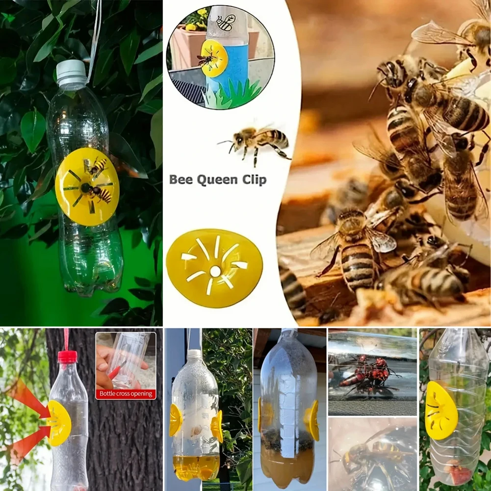 Reusable Yellow Plastic Bee Trap for Garden Pest Control