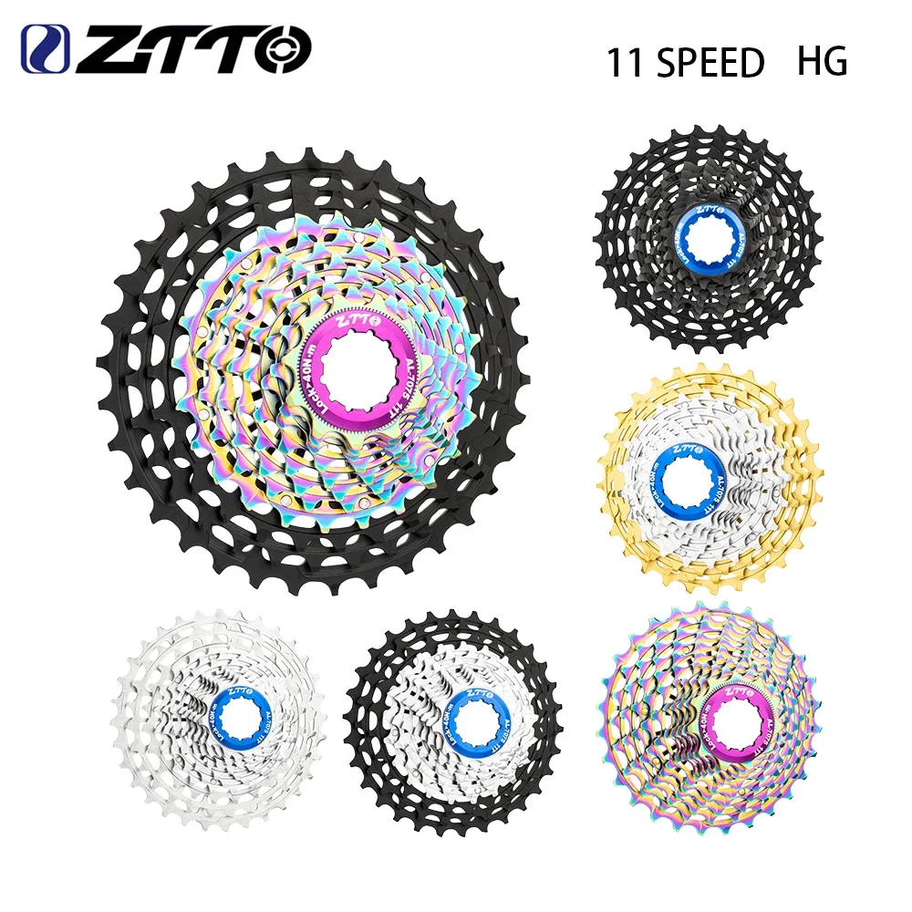Bicycle Cassette Bicycle Sprocket Gear Bike Freewheel ZTTO Road Bike 11 Speed Flywheel 28/30/32/34/36T Ultra-lightweight Cassette 11 S Integrated Freewheel 11V Sprocket HG Structure