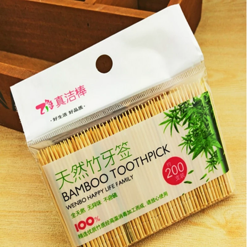 200Pcs Toothpicks Bamboo Oral Wooden Tooth Pick Care Bamboo Products Chinese Style Toothpicks Restaurant Table Accessories toothpick set toothpicks set