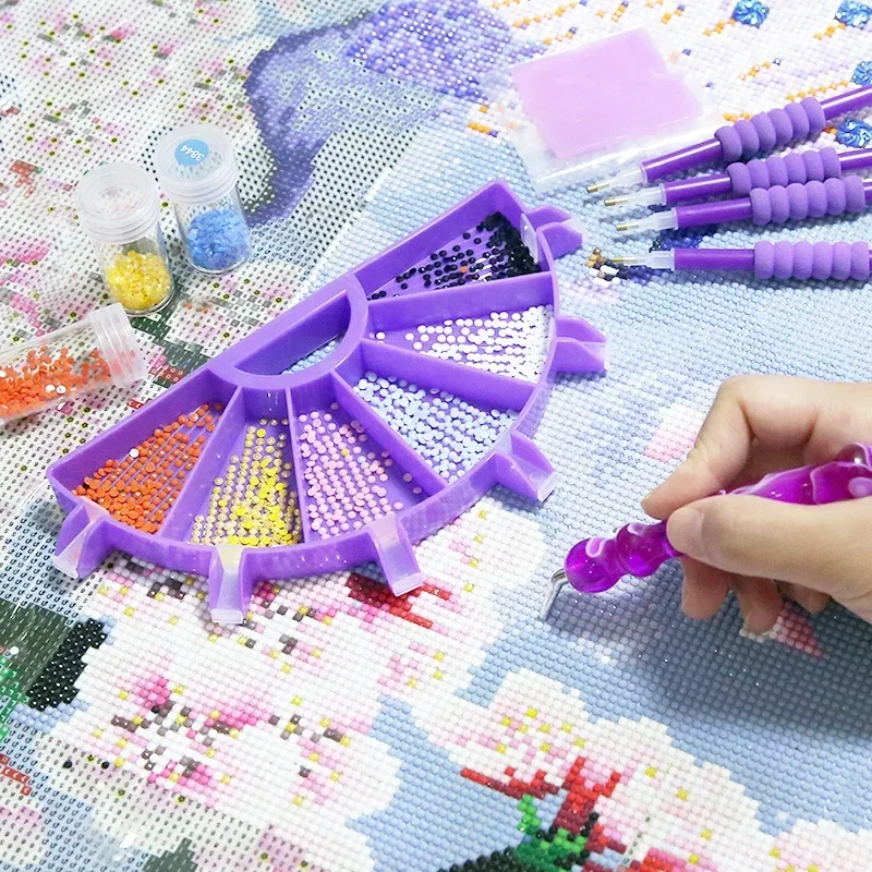 Diamond Painting Tray Kits Drill Tray Plate Diamond Painting Pen Art Beading Plates Cross Stitch Tools