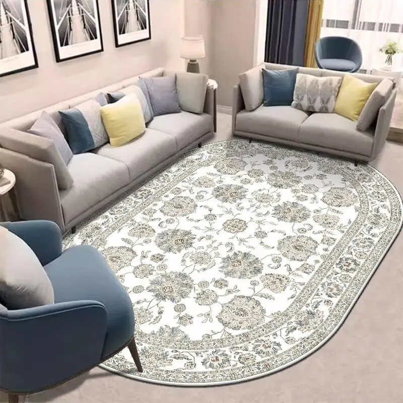 Oval Persian Carpet Living Room Sofa Area Decoration Retro Rugs 200x300 Coffee Tables Non-slip Washable Floor Mats Customizable 3