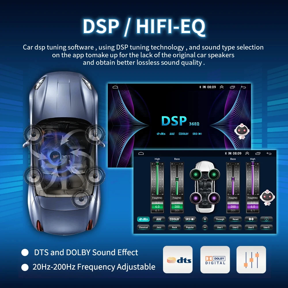 Podofo Pantalla Retráctil de 7 Pulgadas Carplay 1Din Reproductor Multimedia para Auto Android con GPS, Navegación, WIFI, Audio Estéreo, Control por Voz AI, FM RDS 5