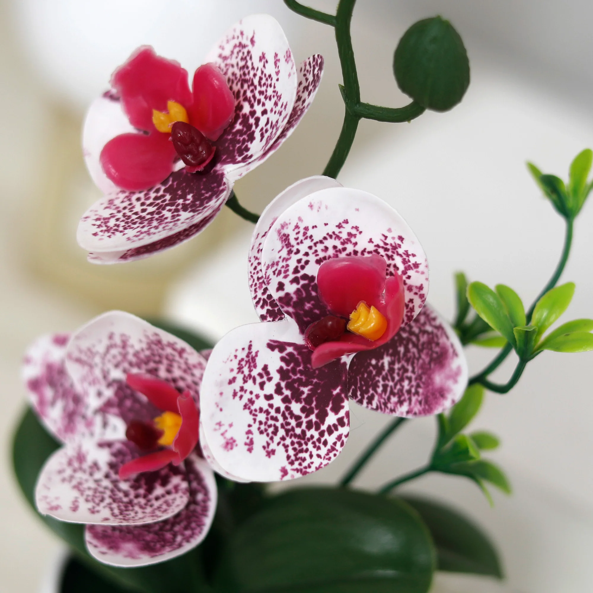 Simulated Butterfly Orchid Potted Artificial Flower Bonsai Plants Outdoor Indoor Office Home Wedding Decor Faux Flowers
