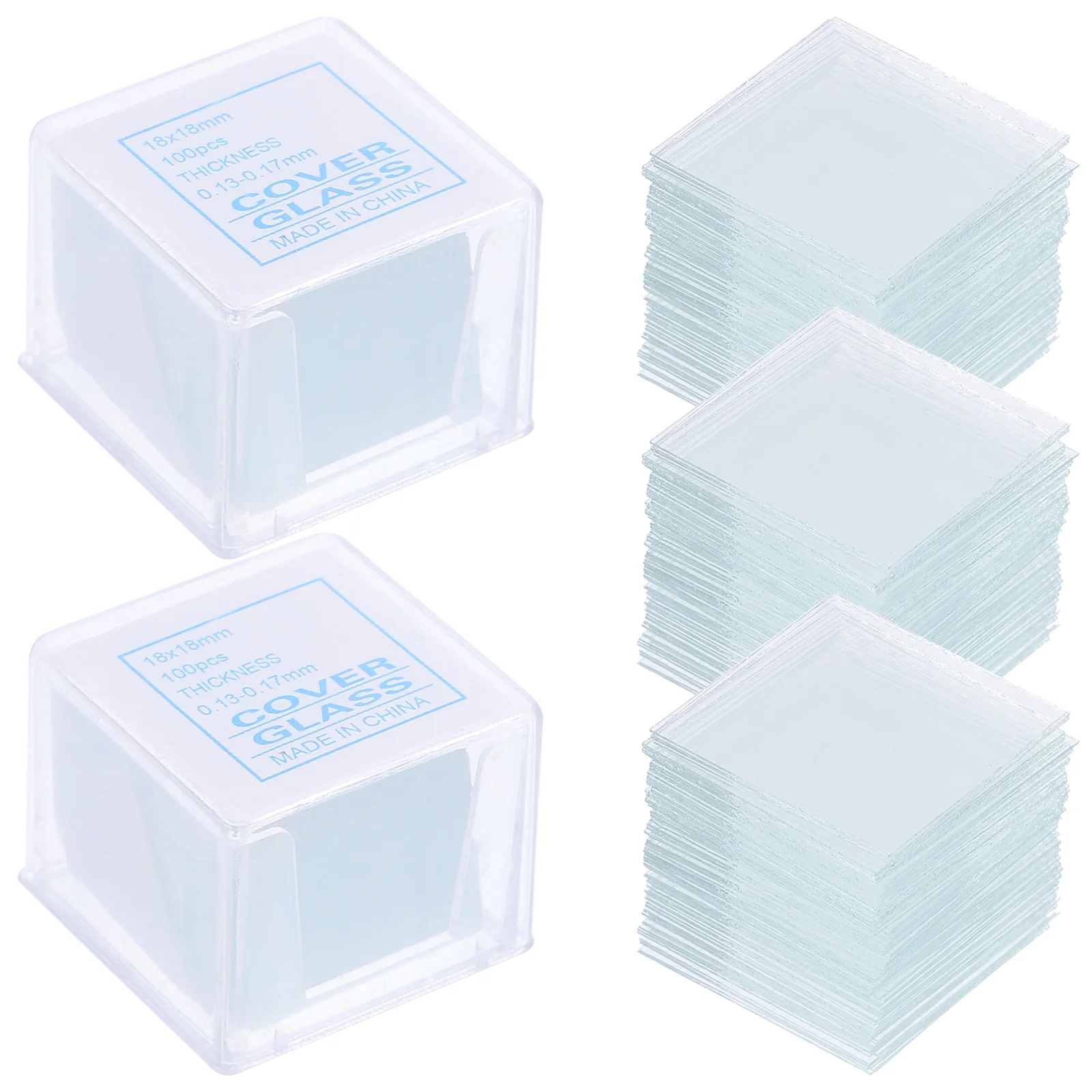 

500Pcs Slides and Cover Glasses Microscope Slides Square Cover Slips Lab Accessory