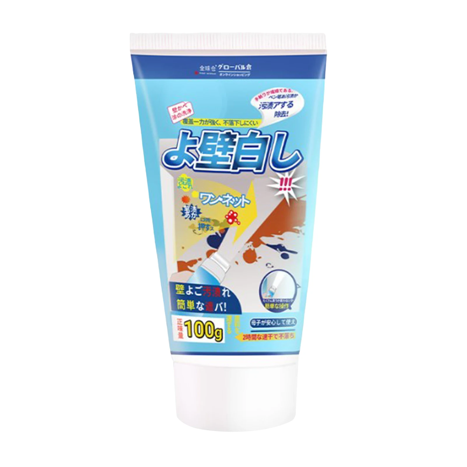 Wall Mending Agent Drywall Patch Self-brushing Rollers Wall Cabinet White Paint for Nail Hole Cracks Potholes