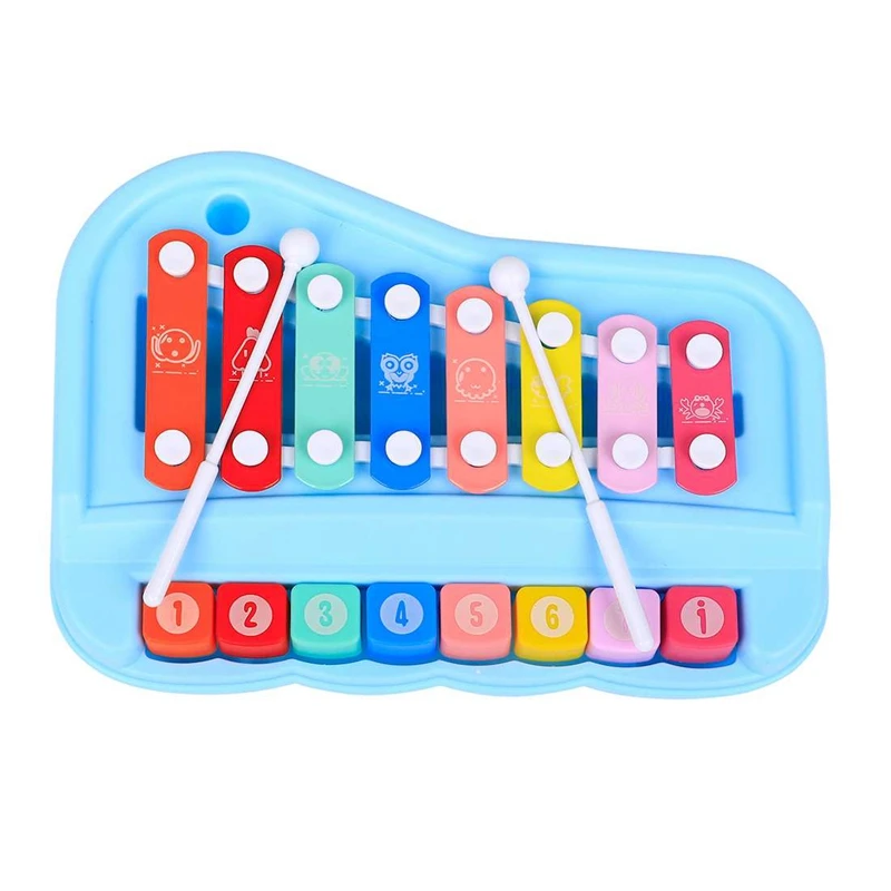 

1Set Children's Early Education Music Toy Eight-Tone Piano Playing The Piano Engineering ABS