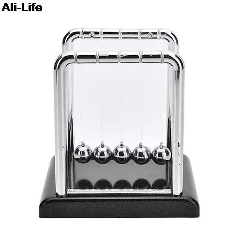 Newtons Cradle Physics Science Pendulum Educational Desk Toy