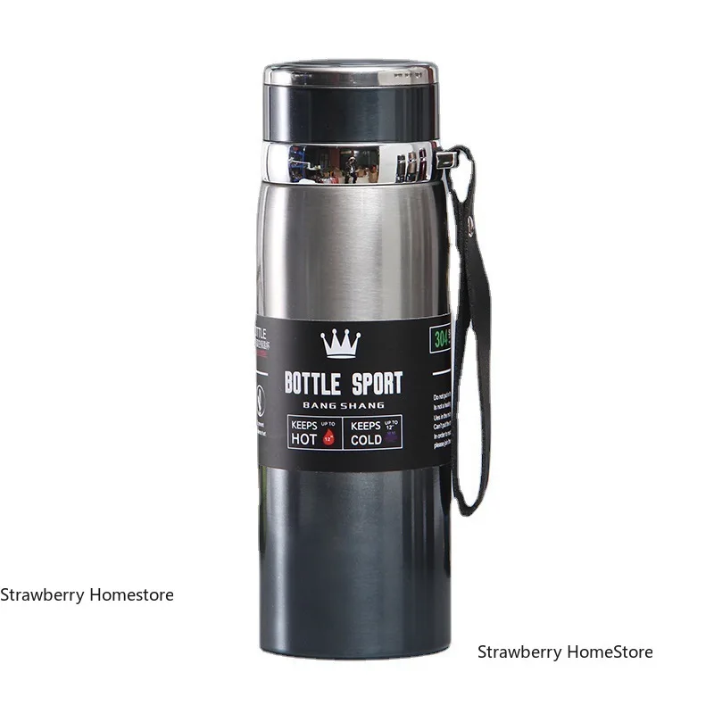 800/1000ML Stainless Steel Vacuum Flask Car Thermal Cup Sports Water Bottles Keep Cold and Heat Thermal Mug Travel Insulated Cup Sports Water Bottle Stainless Steel Cups Portable Water Bottle