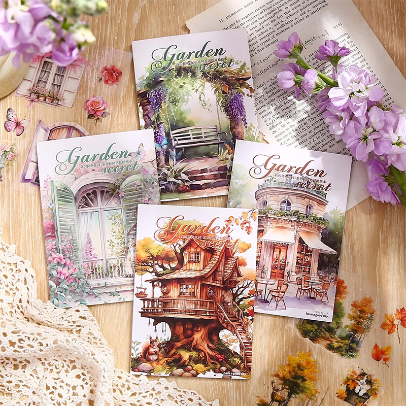 Decorative Stickers 20 pcs my Secret Garden Stickers aesthetic PET Sticker book Decorative Diary Album Scrapbooking supplies material
