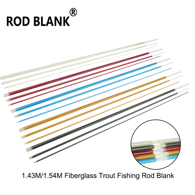 Rod Blank 2Pcs/Lot 1.43M 1.54M Hollow Fiberglass Trout Rod Blank