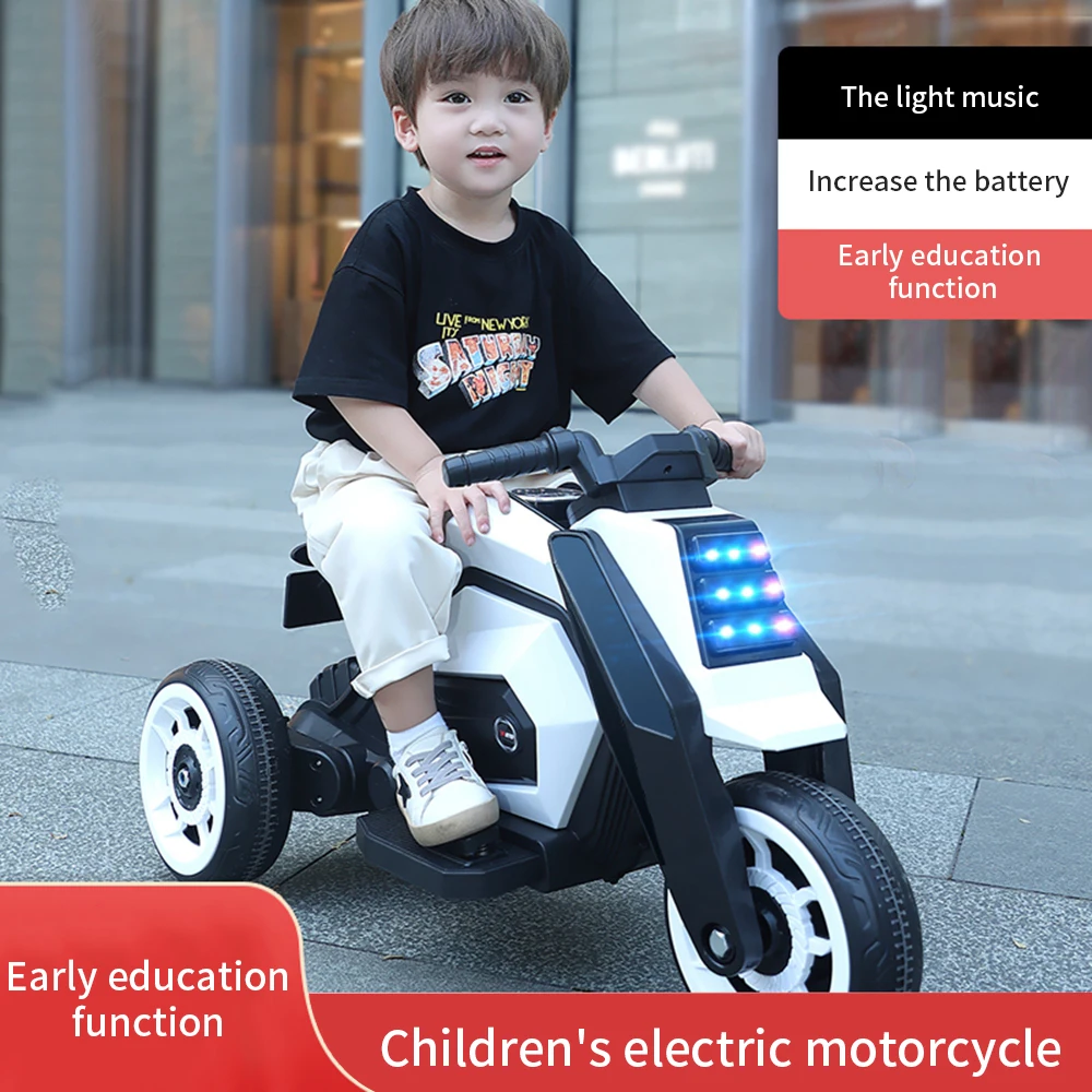 Children'S Electric Motorcycle Tricycle Music Boy Girl Toy Car Balance Bike Electric Car Child Baby Car Balance Bike Scooters 3 in 1 children s scooters can sit slide push 2 to 12 years old children s scooters male and female baby scooters