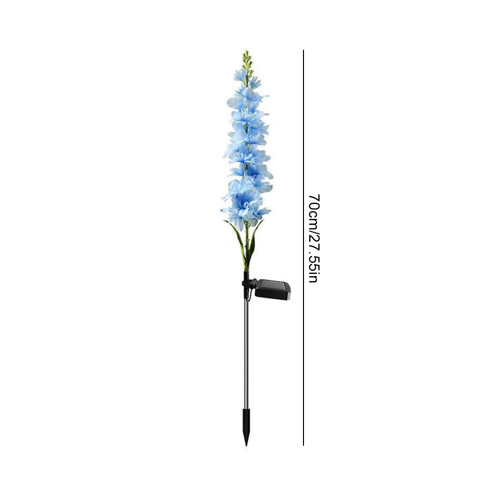 태양열 야외 조명, IP65 방수 태양열 Delphinium LED 조명, 두 가지 조명 모드, 마당 장식 및 어머니 선물, 2 개, 4 개