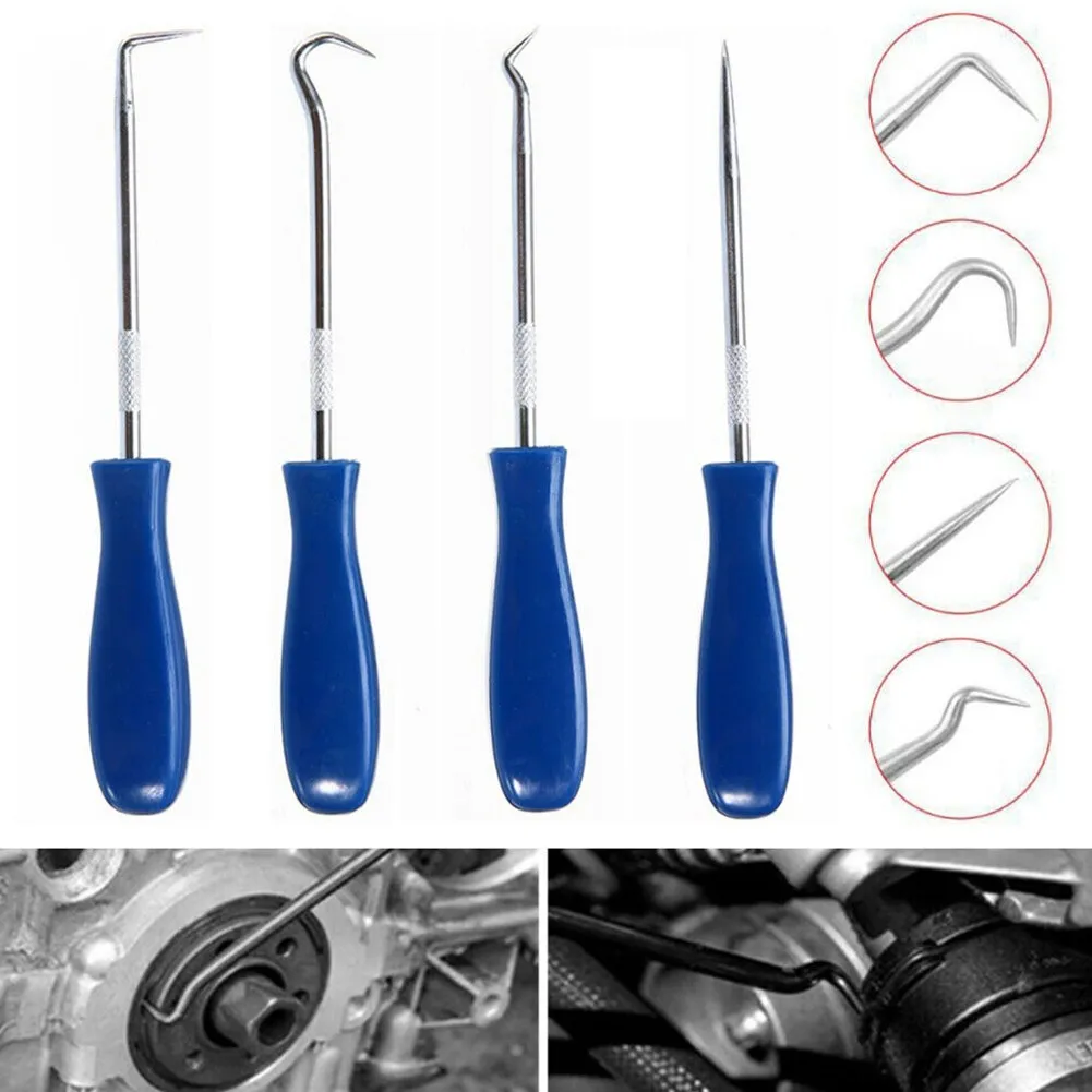 

1x Car Pick Hook Tool O Ring Oil Seal Gasket Puller Remover Craft Straight Pick 90° Pick Full/Angled Hook Hand Tools 13.5cm
