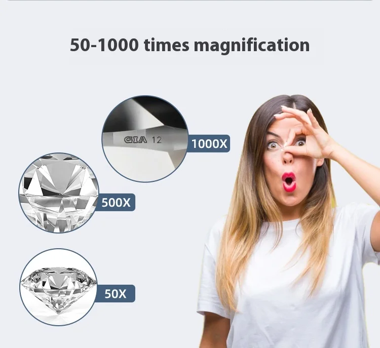 1000X Digital Diamond Girdle Viewer Microscope Camera Diamond Inscription Viewer