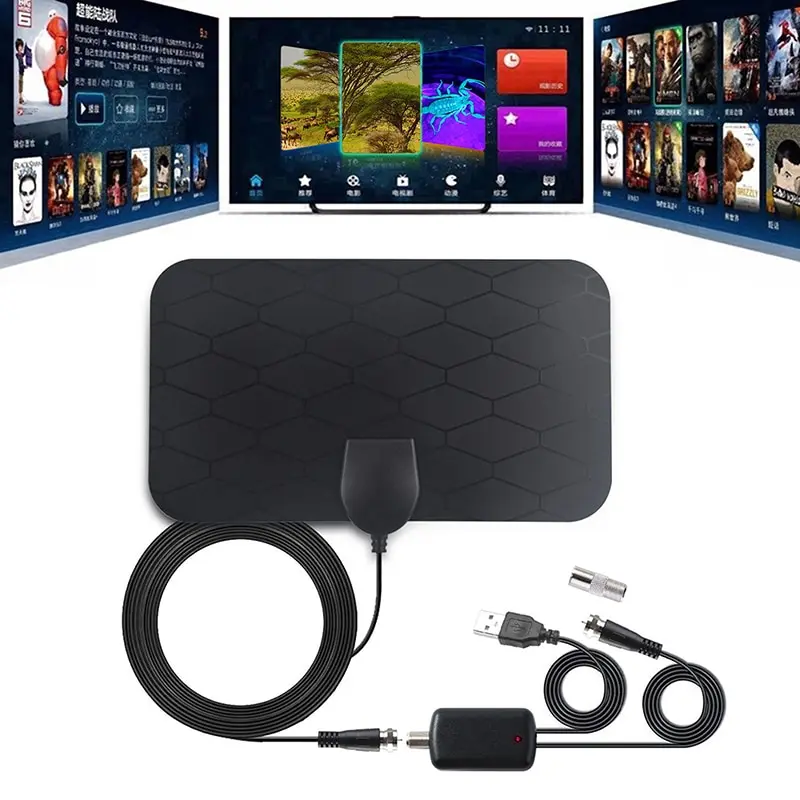TV Antenna Indoor TV Antenna Mini HDTV Ground Wave Digital DVB T2