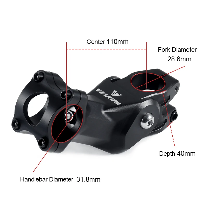 

VIARON Mountain Bike Adjustable Handlebar 31.8mm Booster Tap Handlebar Aluminium Alloy Shock Riser Rust Resistant