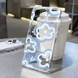 Elegant Blue Floral Painted Phone Case Cover - Galaxy S23 Ultra (2)