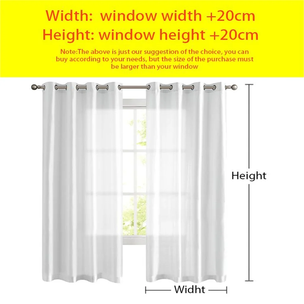 Modern Minimalist Wind Floral Curtains, Green Leaf Curtains,  Light Luxury Style, Home Living Room, Bedroom, Balcony Decor, 3D 6