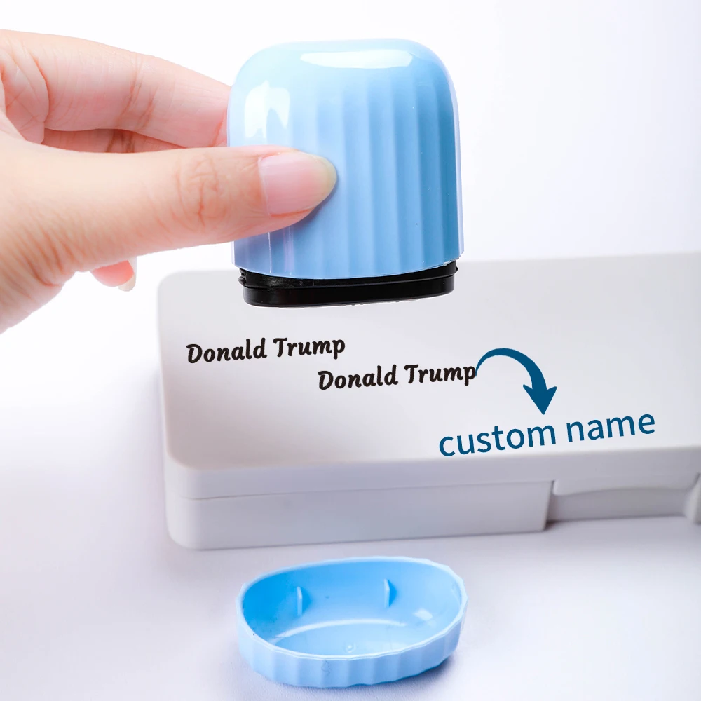 1pc Personalized Baby Name Stamp Set - Custom Waterproof Ink Seal For School, Travel & Kindergarten, Durable Non-Fading Toy Gift