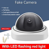 Caméra de Surveillance intelligente factice intérieure/extérieure, dôme domestique, fausse caméra de sécurité CCTV étanche avec lumières LED rouges clignotantes 1