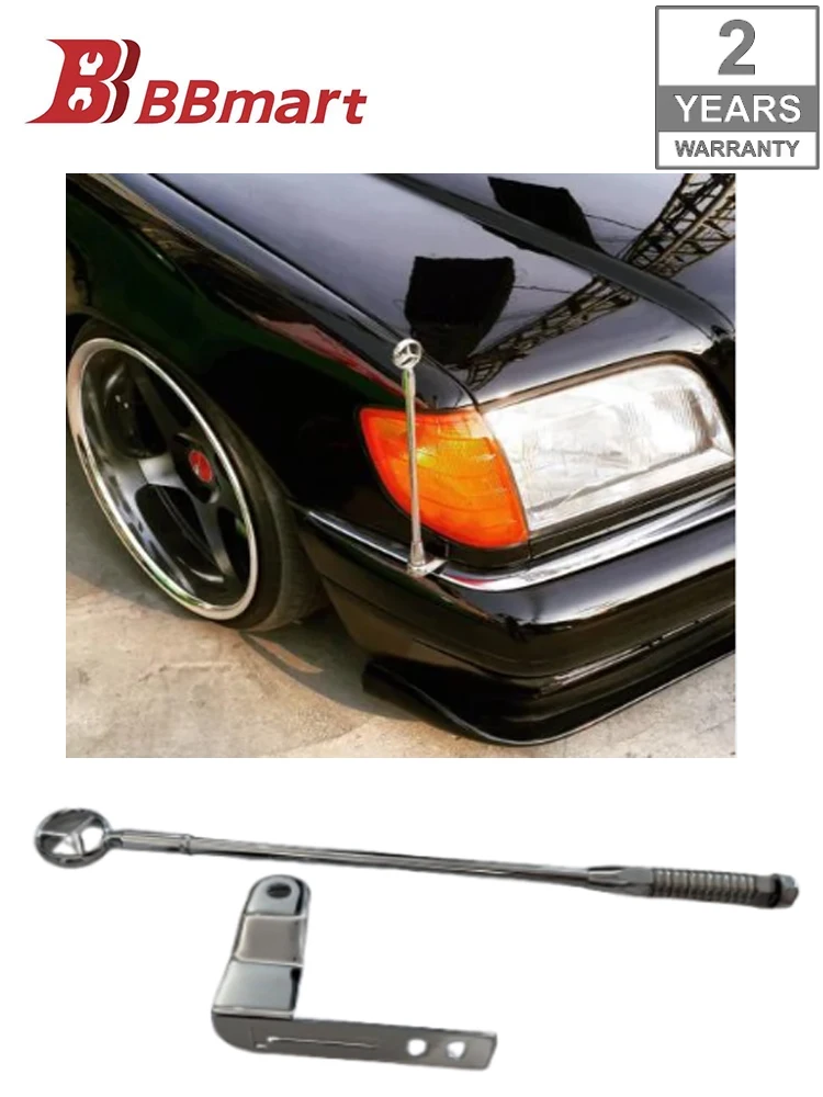 BBmart cars accessories 1 Pcs Chrome Parking Pole Park Bar Parkingpole Flagpole Streamer Pole For Mercedes Benz W124 W140 W118