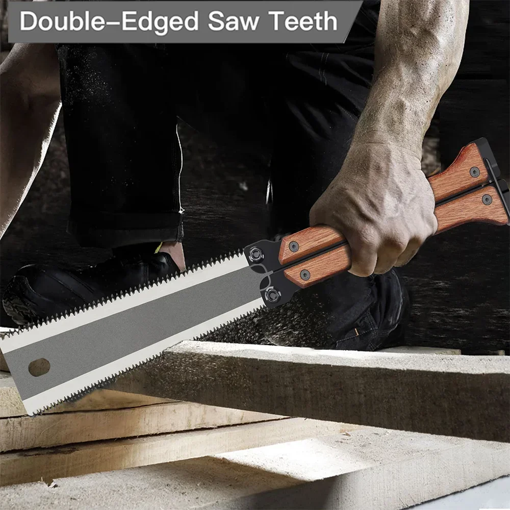 Portable Folding Hand Saw Wood Saw Fine 45°and 90° for Coarse Fine Cutting Suitable for Sawing Garden Branches Cutting Woodwork 5
