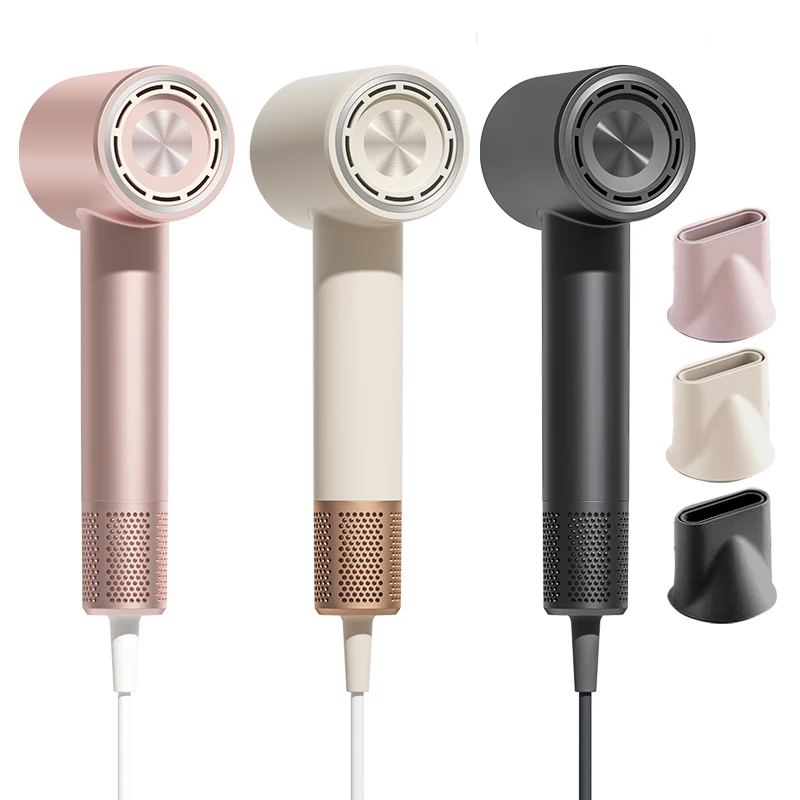 DOCOLAB High Speed Hair Dryer UK Plug Negative Ions Straightener 525g Lightweight Magnetic Nozzle Blow Dryer Home Travel Gift