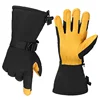 Thermal Leather Ski Gloves Velevt Keep Warm Winter Ski Skateboard Gloves Full Finger Windproof Climbing Riding Running Gloves 1