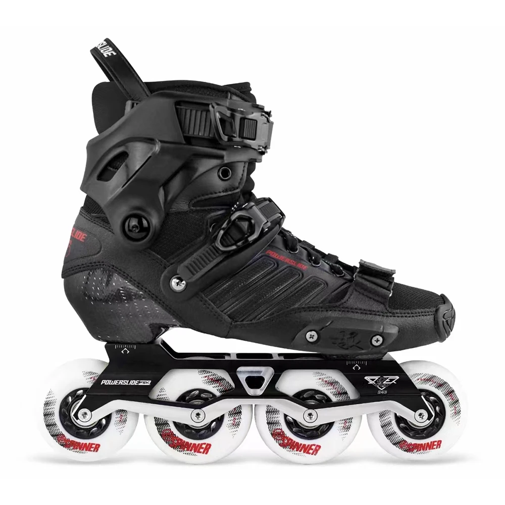 Original Powerslide EVO Hardcore Urban Carbon Fiber Inline Skates Street Adult Roller Skating Shoes Free Skating Patines