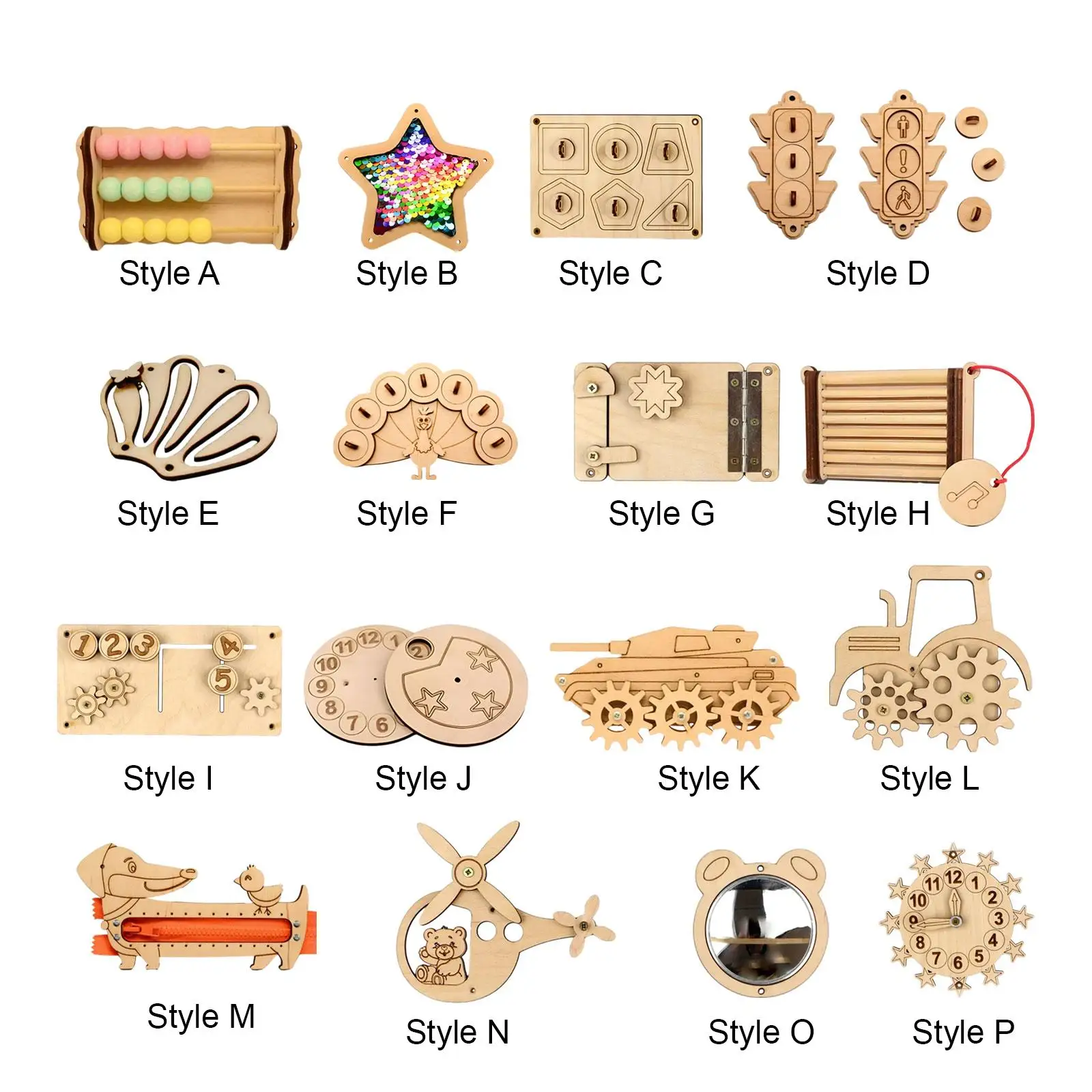 

Busy Board Parts Wooden Sensory Toys Parent Child Interactive Travel Toy Sensory Toys for Children Preschool Girls Boys Gifts
