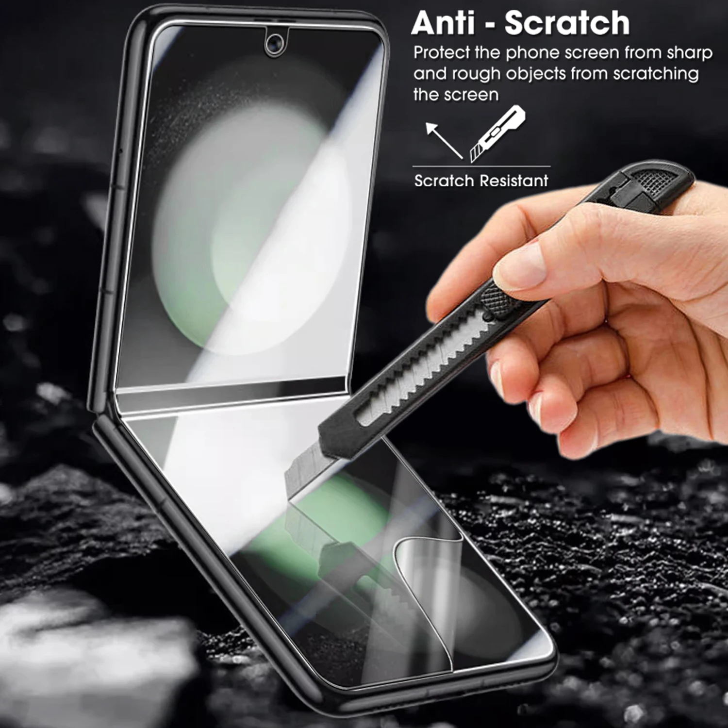 Hydrogel Film Screen Protector with Tempered Glass Camera Lens Shield