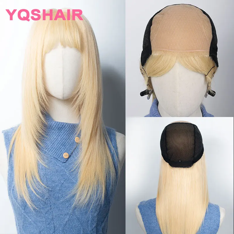 소프트 글루리스 24'' 실키 스트레이트 613    금발 6x6 실크 베이스 유대인용 100% 인모 가발 베이비 헤어 유럽산 모발 프리플럭킹 처리됨