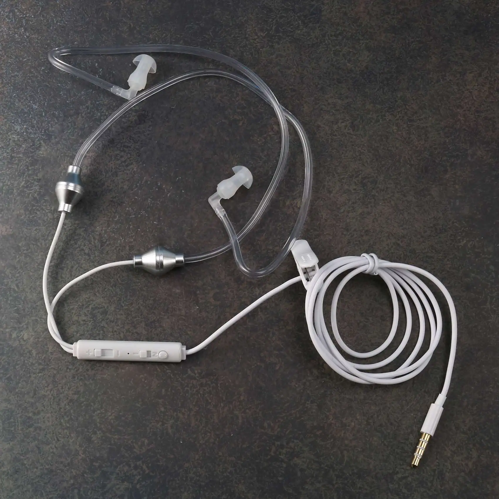 Auricolari binaurali anti-radiazioni Cuffie stereo con microfono Auricolari acustici universali con tubo dell'aria con cancellazione del rumore da 3,5 mm - Image 2