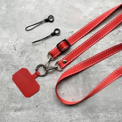 Versatile Adjustable Crossbody Phone Lanyard with Anti - Loss Neck Strap and Clip (Red)