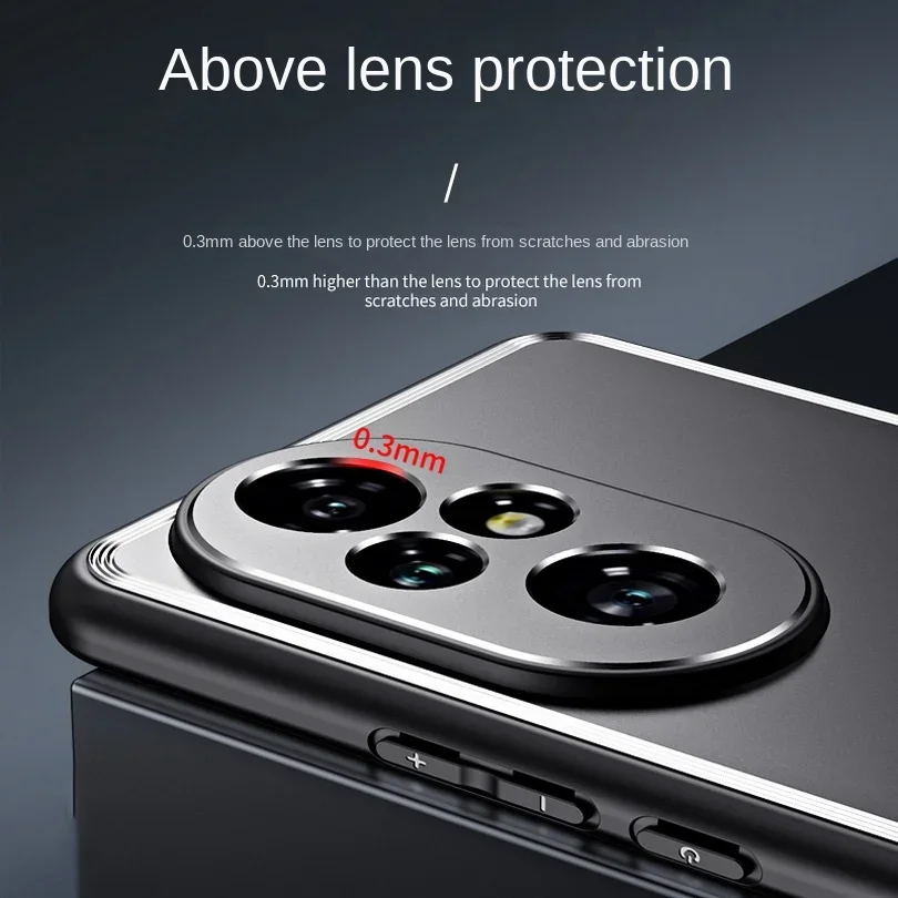 Sleek Sandblasted Aluminum Alloy Back Plate with Metal Camera Protect Cover
