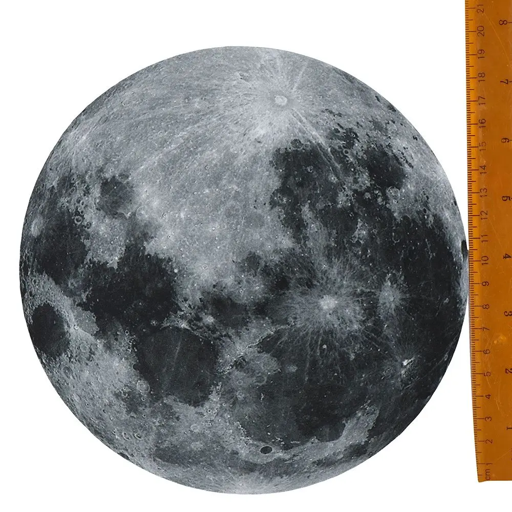 Round Mouse Pad Cute Grey Moon Desk Pad Earth Small Desktop Accessories Office