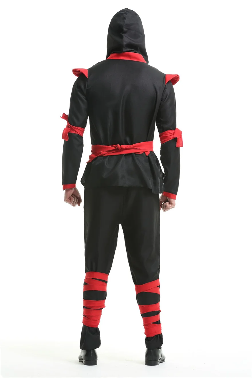 Men Japan Samurai Costumes Ninja Cosplay Clothes Suit For Adult Ninja Halloween Carnival Fancy Party Dress