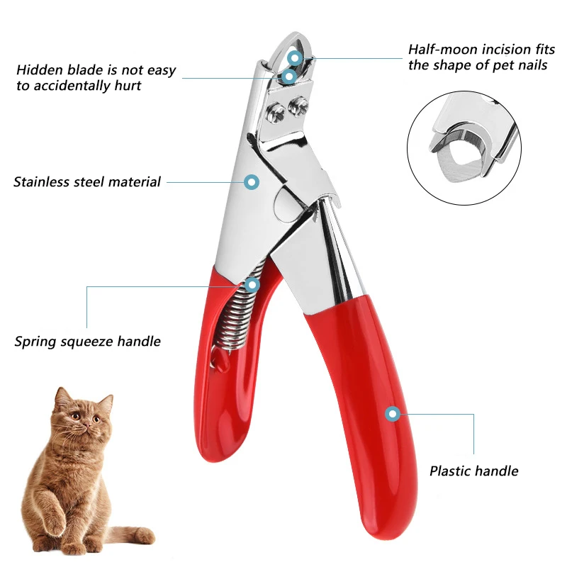 Pet Nail Clipper Dog Nailclippers Stainless Steel Cat Nail Cutter Animal Claws Scissor Cut pet nail clipper pet nail scissors pet nail file