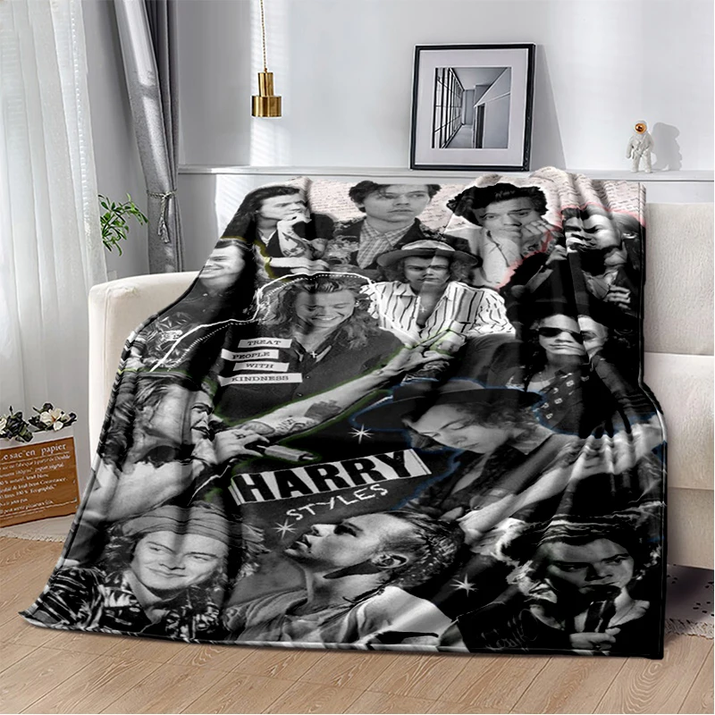 29 Style H-Harry Styles Singer Star Soft Flannel Blanket for Beds Bedroom Sofa Picnic,Throw Blanket for Leisure Nap Gift 2