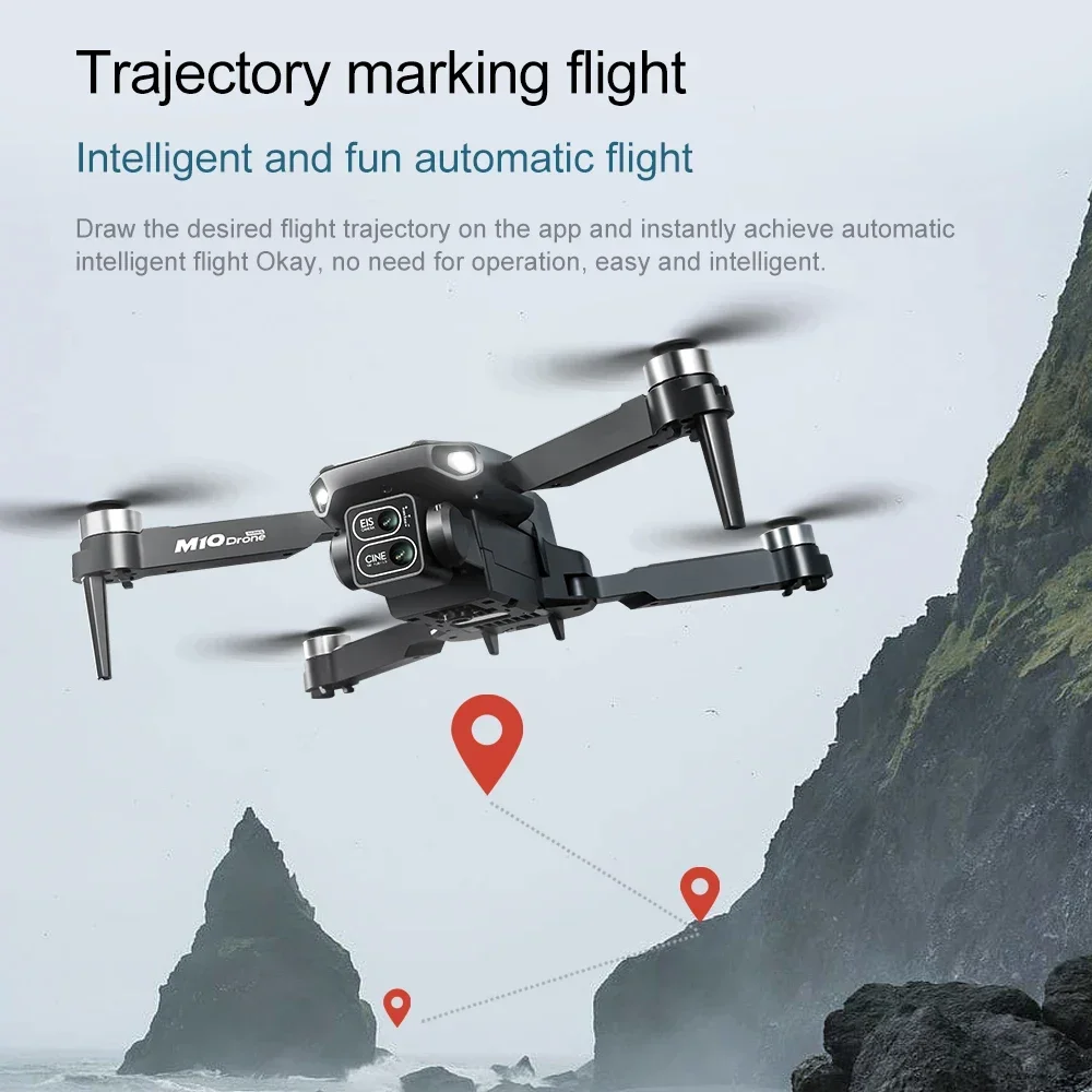 Drone Lenovo M10 Rc 4K con Doppia Fotocamera HD 8K Professionale, Schermo FPV, WIFI, Motore Brushless, Evitamento Ostacoli, Quadricottero Giocattolo - immagine 5