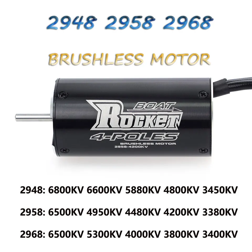 Motor Brushless SURPASS Rocket 2968 6500KV Para Barco RC + Kit Refrigeración Agua | Motor Sin Escobillas Alta Velocidad