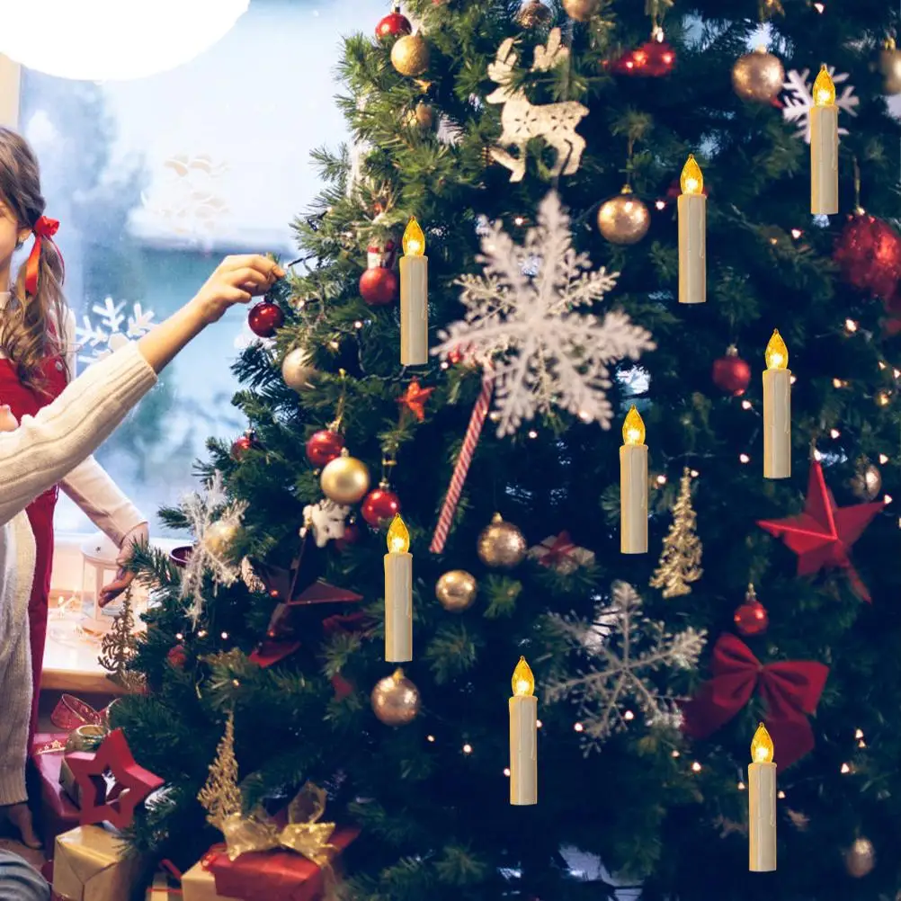 Christmas Candle Lamp 20 Green Clips Warm White USB Power Supply Easy To Install String Lamp for Thanksgiving for Celebrations