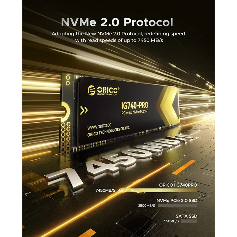 内蔵型SSD ORICO IG740-PRO 1TB SSD M.2 NVMe Gen4 ORICO IG740-PRO NVMe SSD Industrial-Grade Endurance