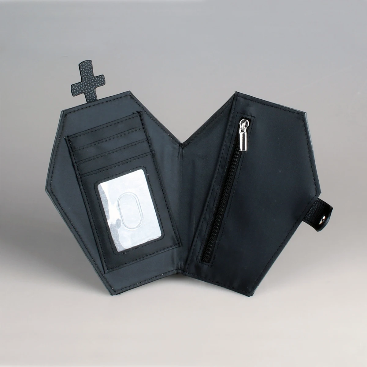 Niche Coffin Shaped Clutch Wallet, Bifold Coin Purse, Women's Halloween Gift Purse