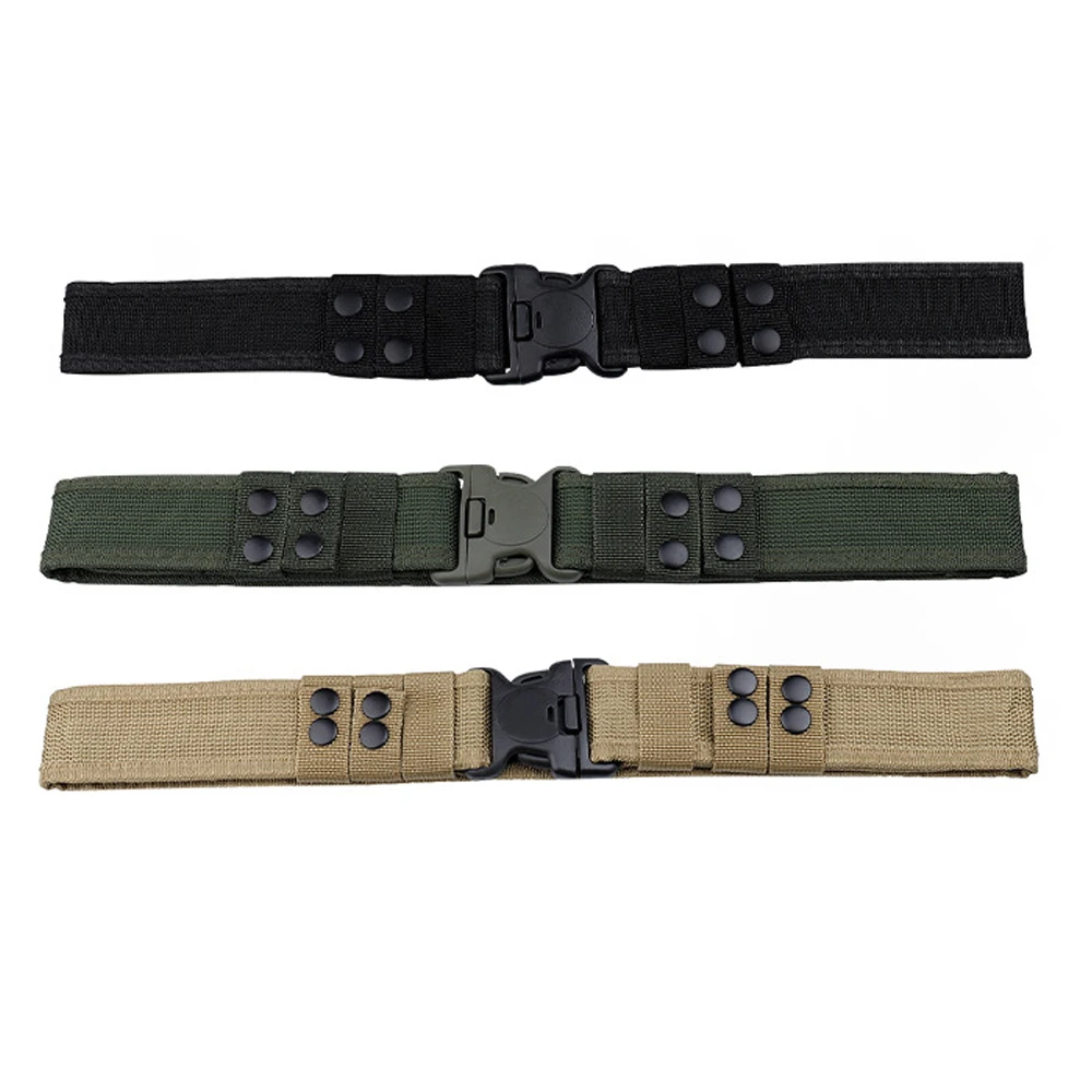 130CM Tactical Men Canvas Waistband Quick-Break Belt Army Style Combat Belts High Quality Outdoor Hunting Camouflage Waist Strap